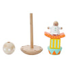 Classic World World Wooden Stack et Balanspel Clown, 6DLG.