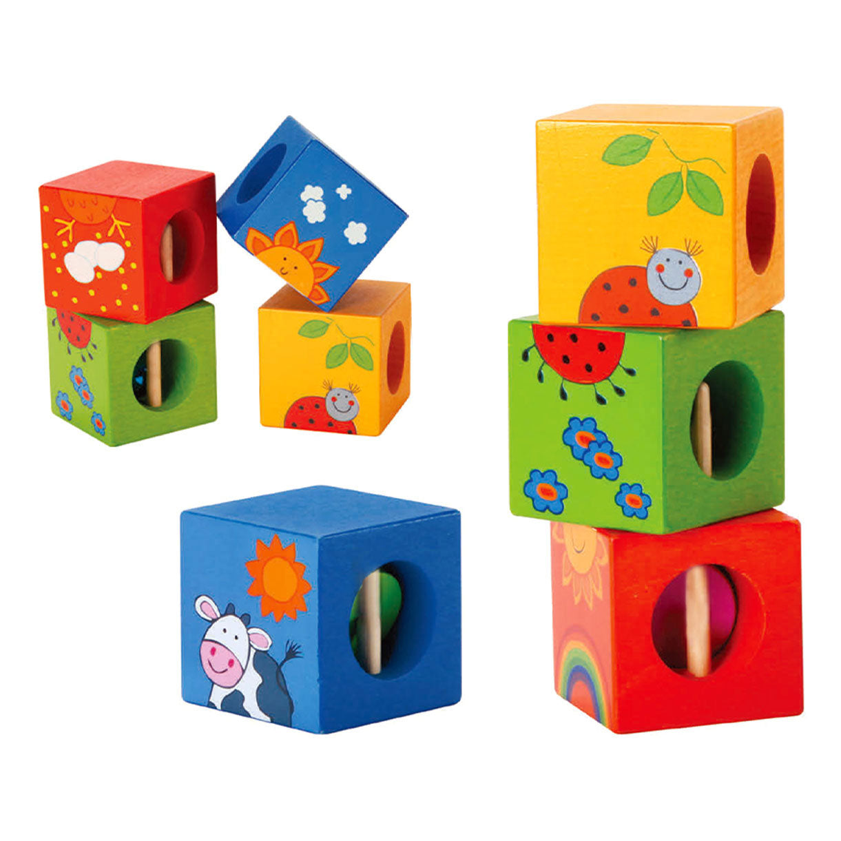 Blocs de découverte en bois classiques du monde, 4e.