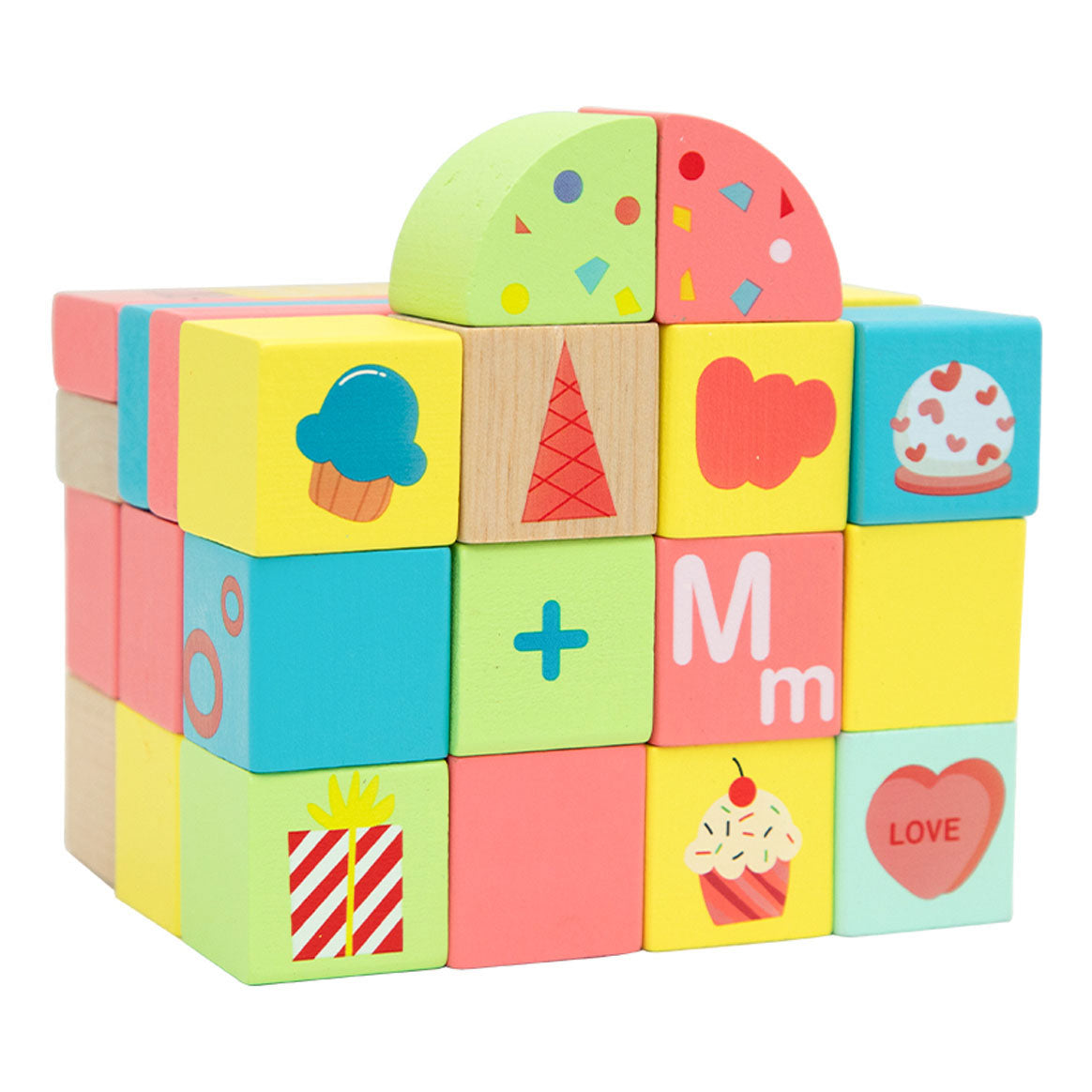 Blocs de construction classiques du monde en bois doux
