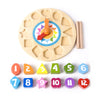 Horloge d'apprentissage en bois du monde classique du monde avec des formes tic-tac, 15dlg.