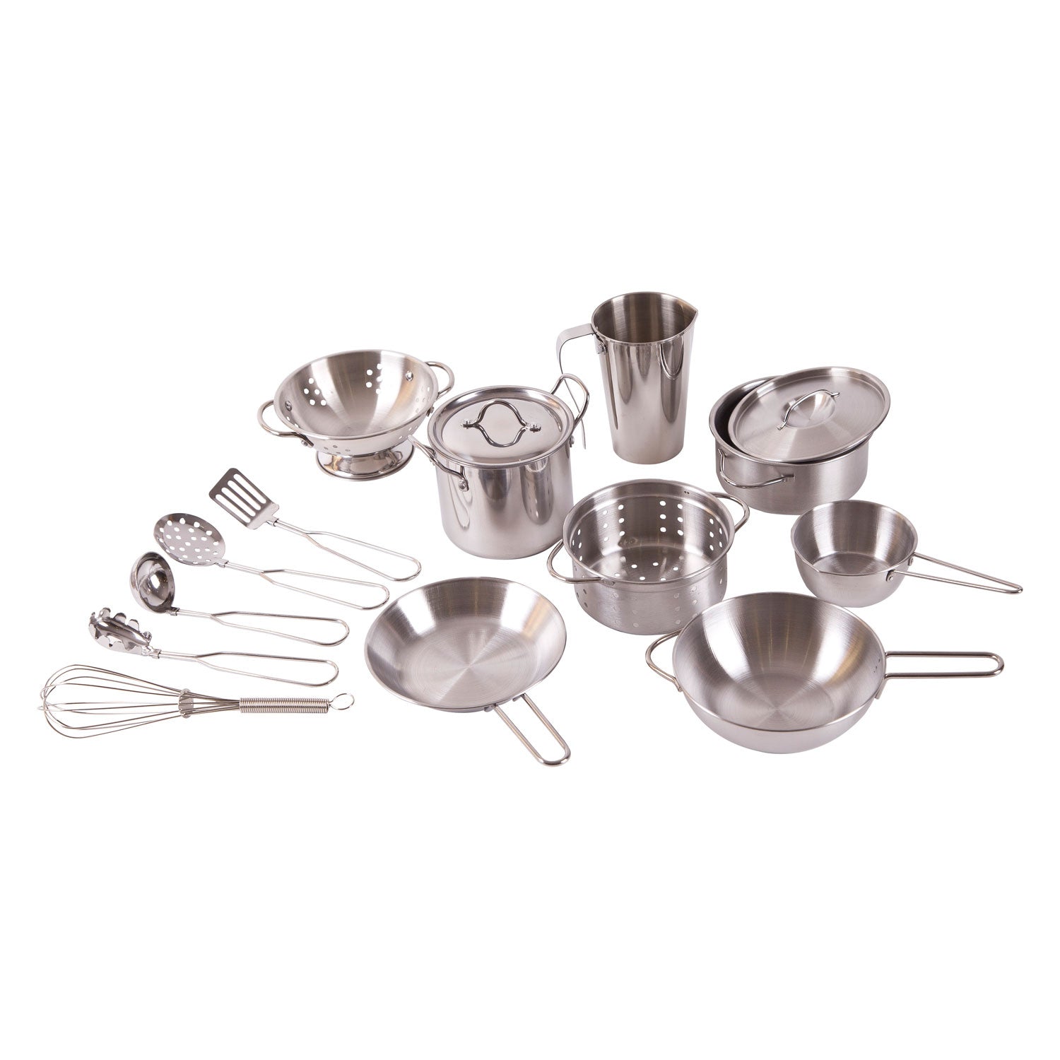 Ensemble de casserole en acier inoxydable du monde classique, 15dlg.