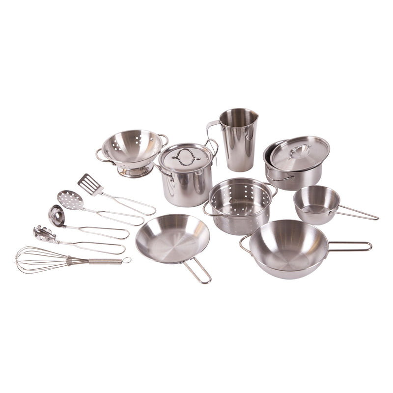 Ensemble de casserole en acier inoxydable du monde classique, 15dlg.