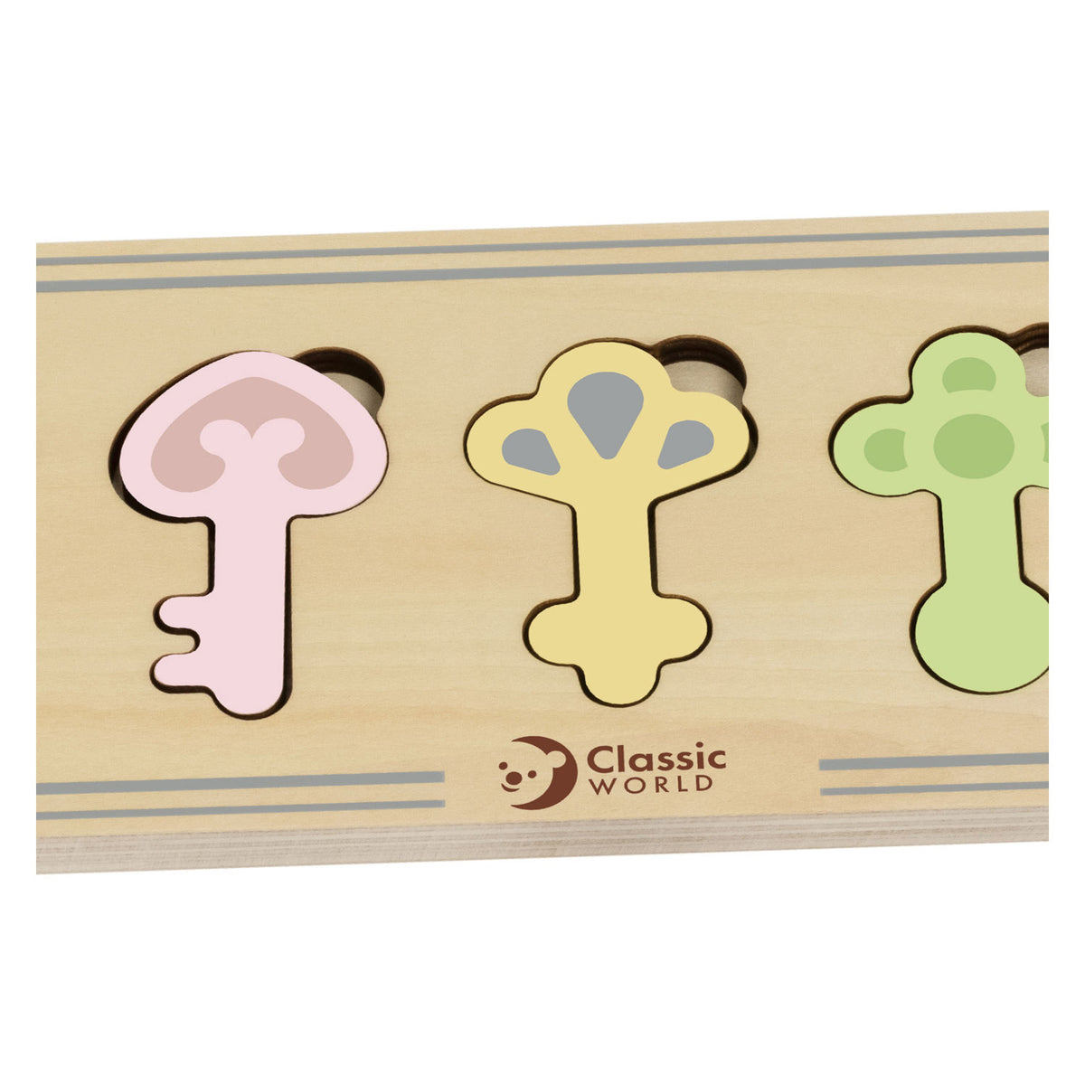 Classic World Wood Castle Keys and Ditches Match Game, 13DLG.