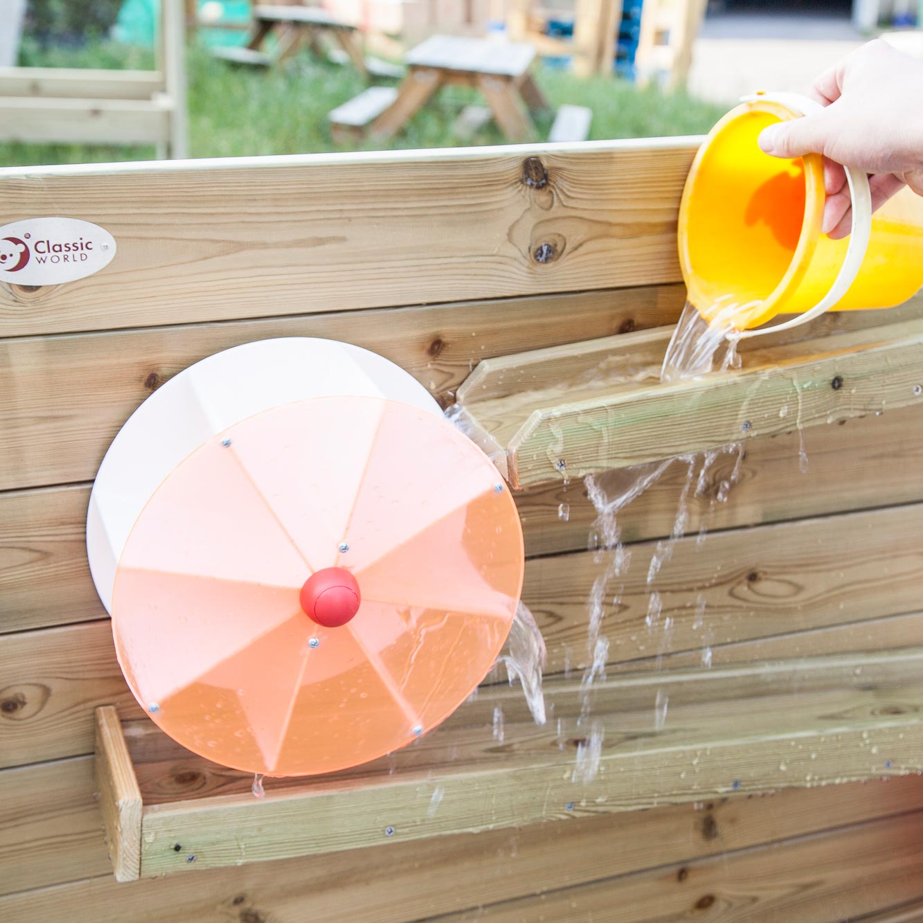 Classic World Wooden Water Play Wall 2 faces