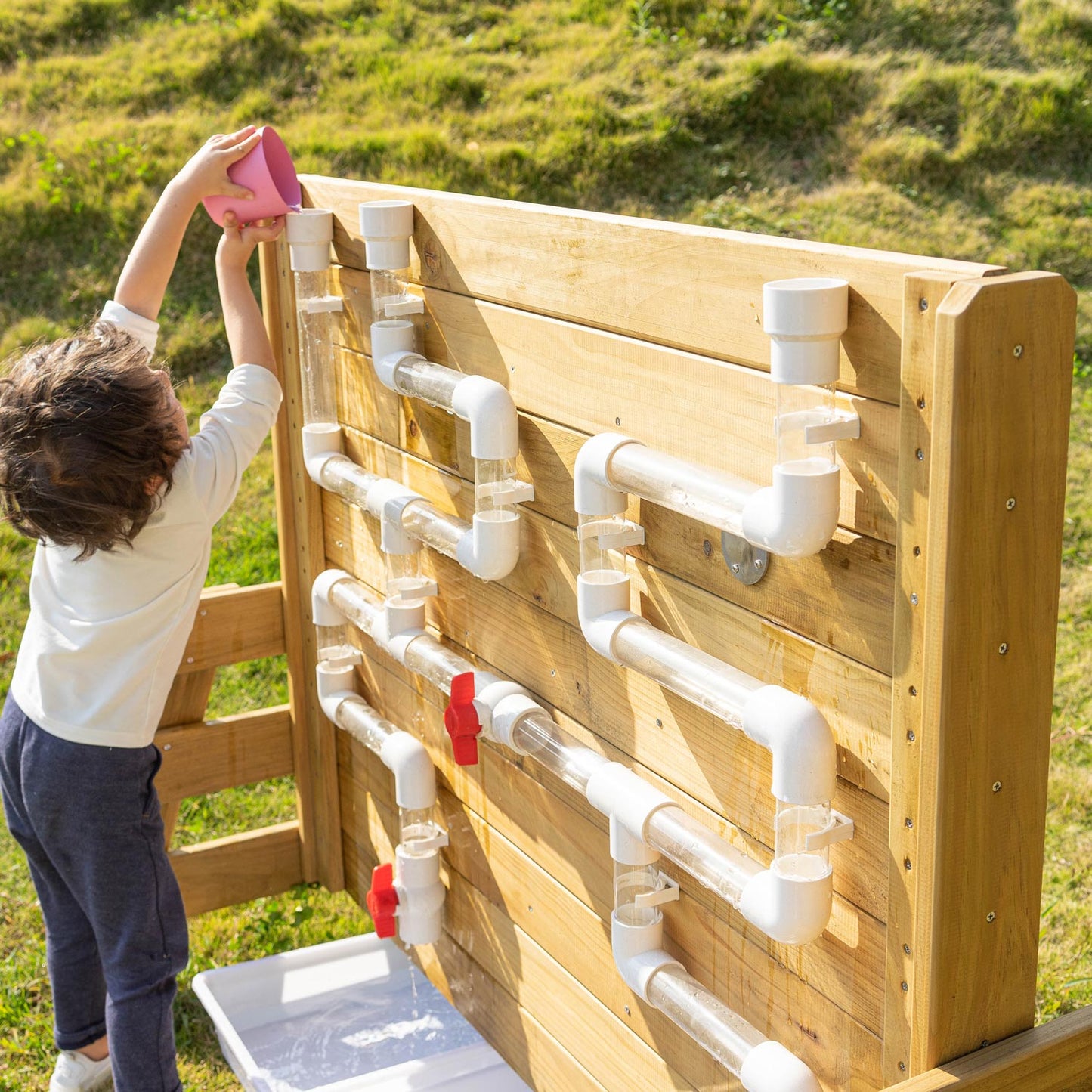 Classic World Wooden Water Play Wall 2 faces