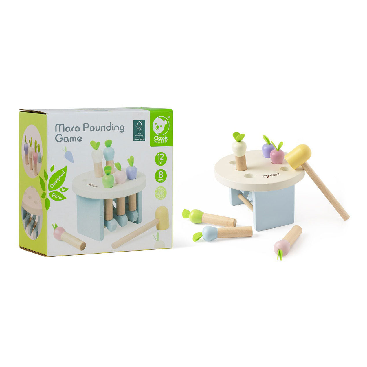 Classic World World Wooden Hamperbank Mara, 8dlg.