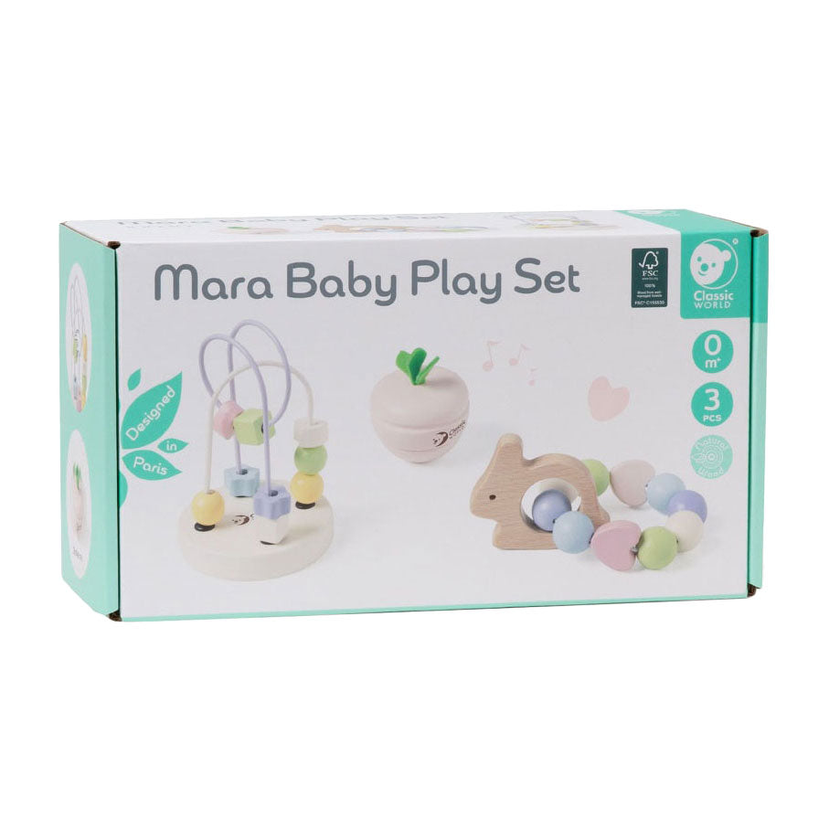 Classic World World Wooden Baby Play Set Mara, 3dlg.