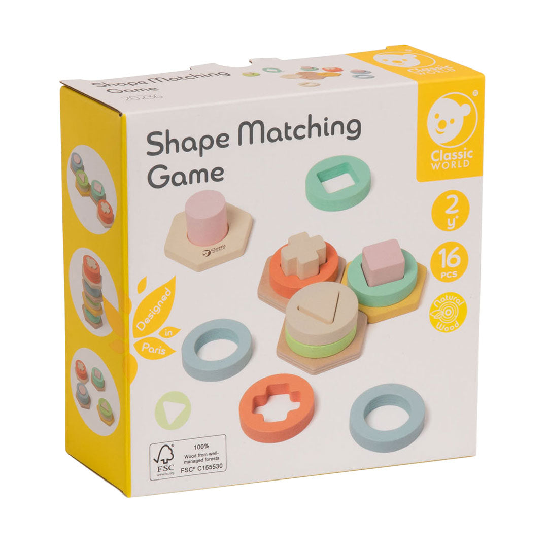 Jeu de match Vormen Wood Vormen classique du monde classique