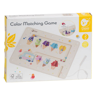 Classic World World Wooden Color Match Game Ice magnétique