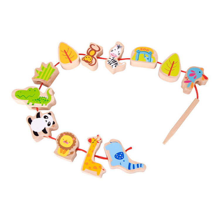 Classic World World Wooden Responsed Beads Zoo, 13dlg.