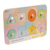 Formes de puzzle de goujon en bois du monde classique, 8pcs.