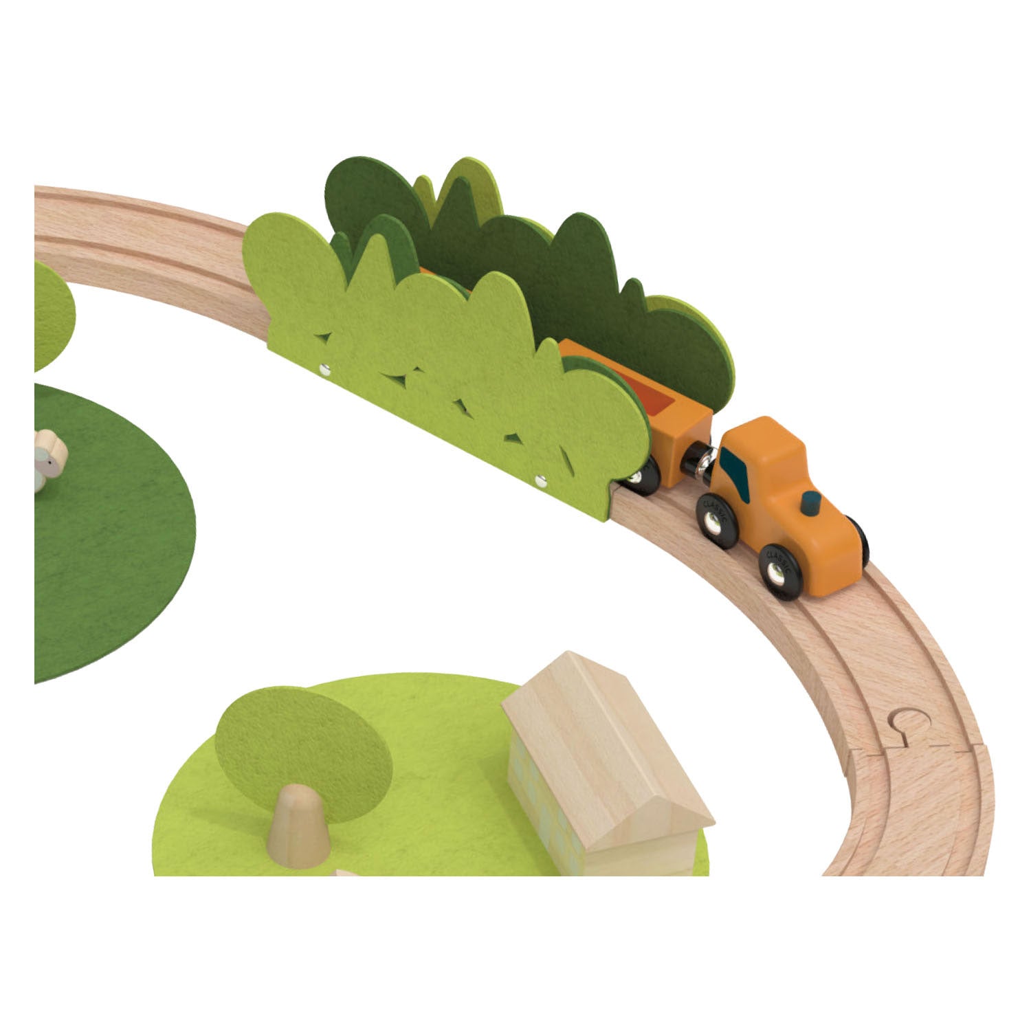 Coffret de train du monde classique nature - 100 pièces.