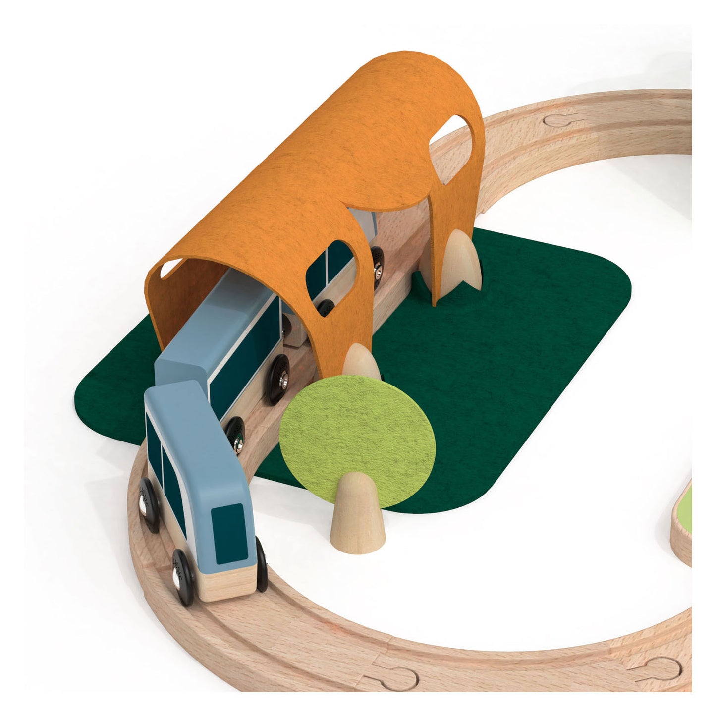 Classic World Wood Train Track Klein Speelset, 40dlg.