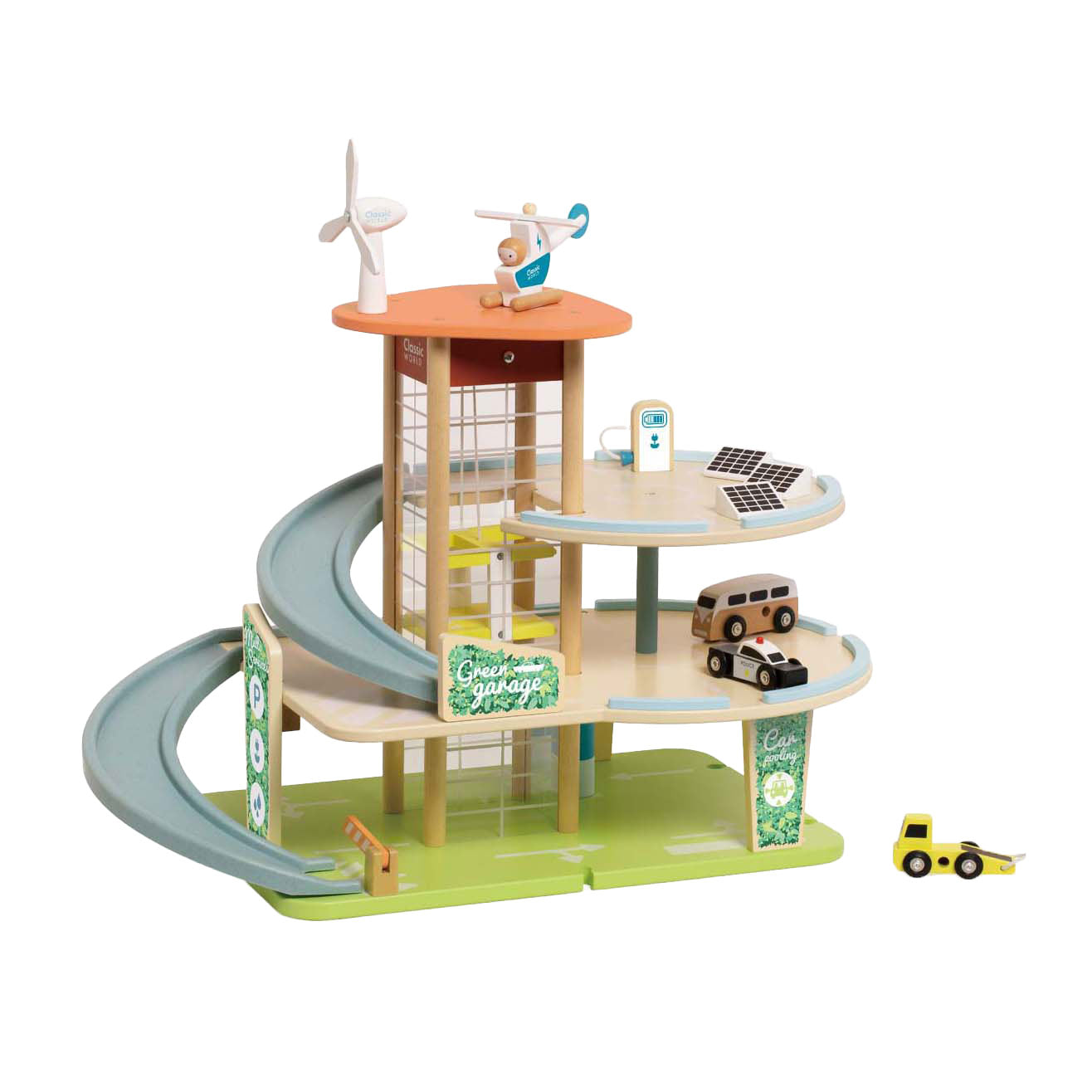 Garage durable en bois classique avec accessoires, 19DLG.