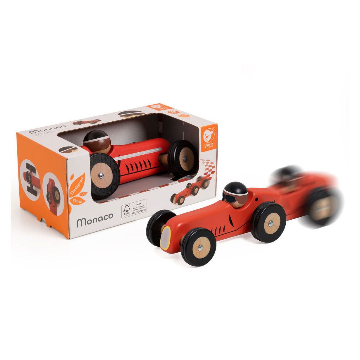 Classic World World Wooden Toy Car Monaco