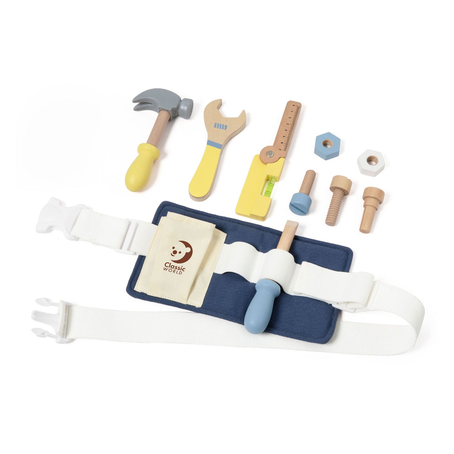 Ceinture à outils en bois du monde classique du monde, 10dlg.