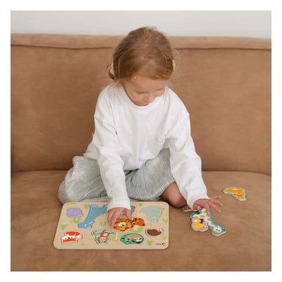 Classic World Wooden Insent Puzzle Animal Puzzle, 10e.