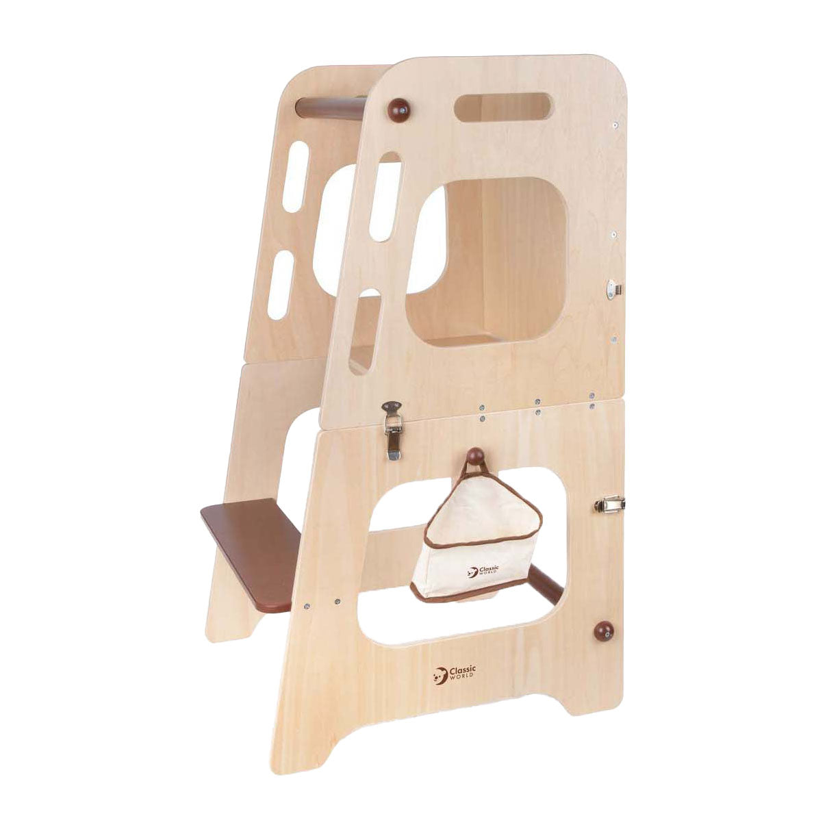 Classic World Houten 2in1 Tour d'apprentissage et table réglable, 90 cm