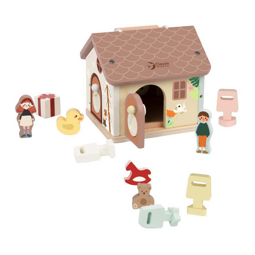 Maison de serrure en bois du monde classique - 11 pcs.