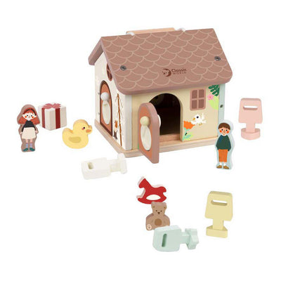 Maison de serrure en bois du monde classique - 11 pcs.