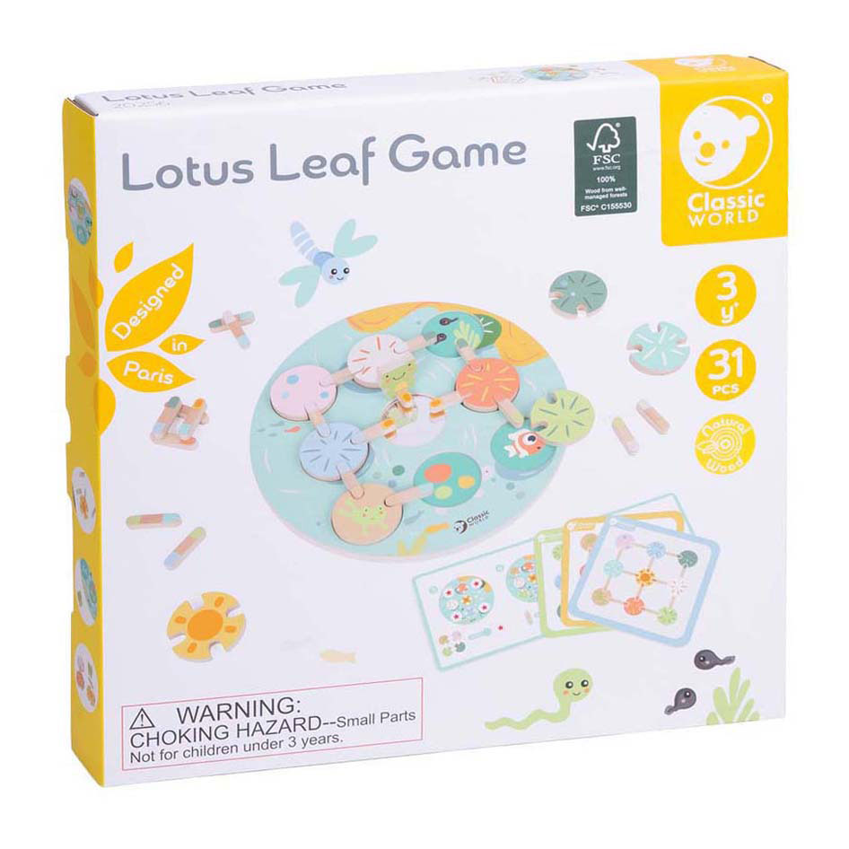 Jeu de société en bois du monde classique, nénuphar
