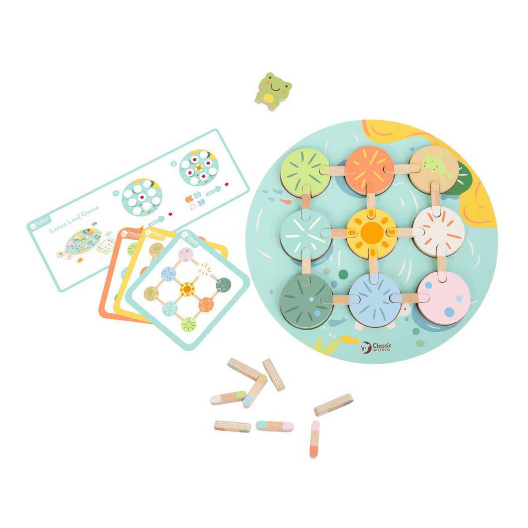 Jeu de société en bois du monde classique, nénuphar