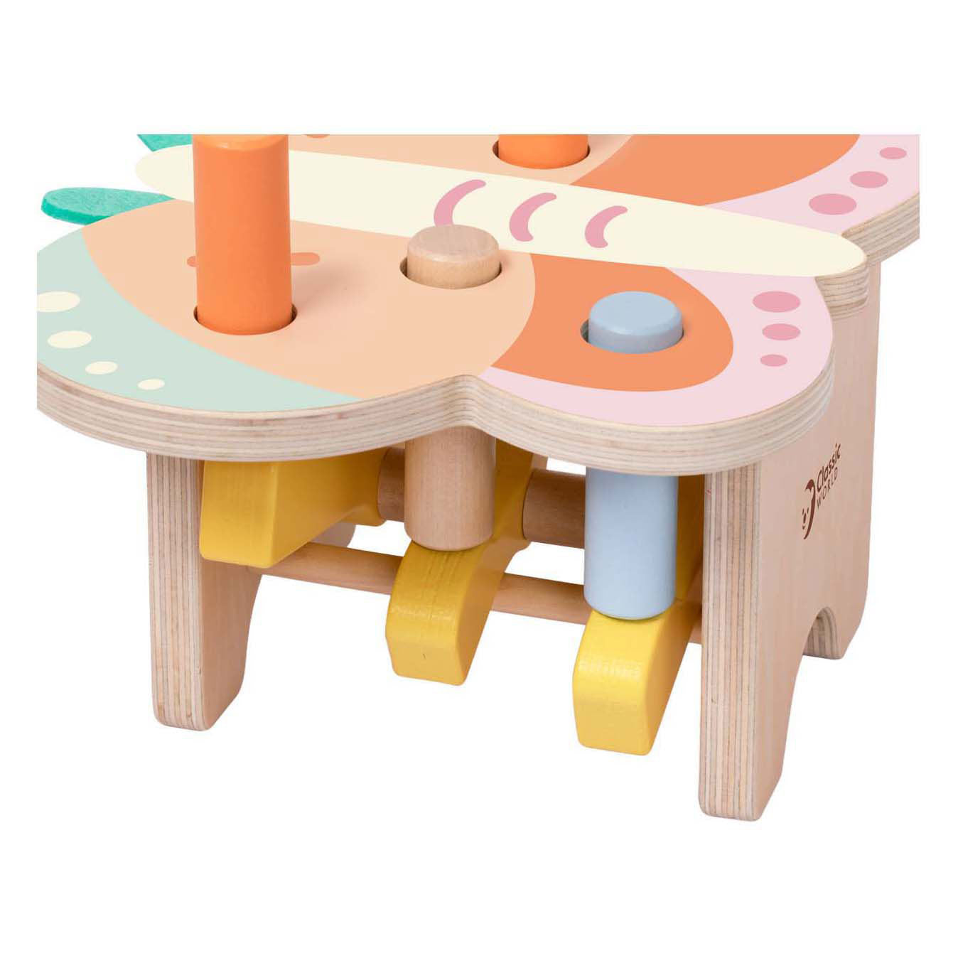 Papillon de banc de marteau en bois du monde classique