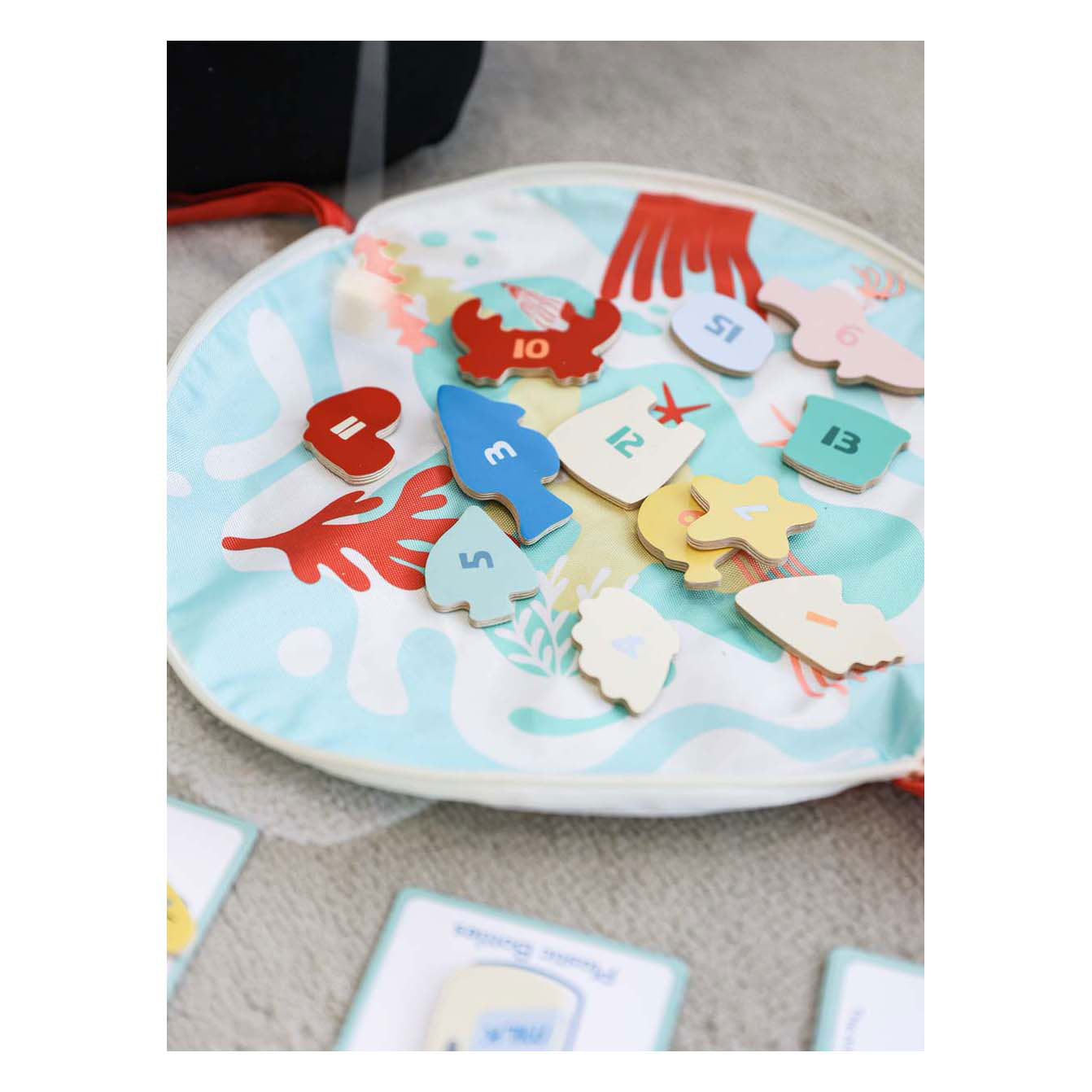 Jeu de pêche magnétique en bois du monde classique