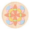 Fleur de puzzle de mandala en bois du monde classique