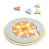 Fleur de puzzle de mandala en bois du monde classique
