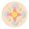 Fleur de puzzle de mandala en bois du monde classique