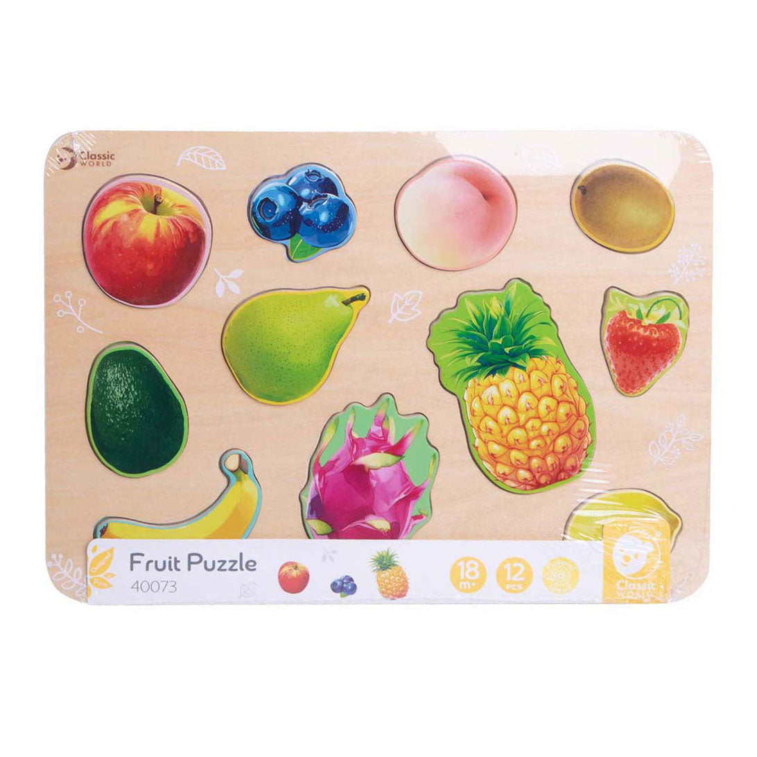 Fruits du puzzle en bois du monde classique - 11 pièces.