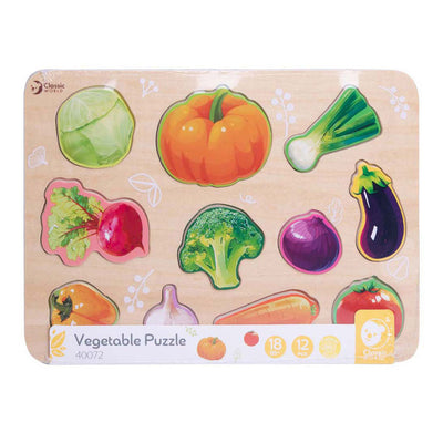 Légumes puzzle en bois du monde classique