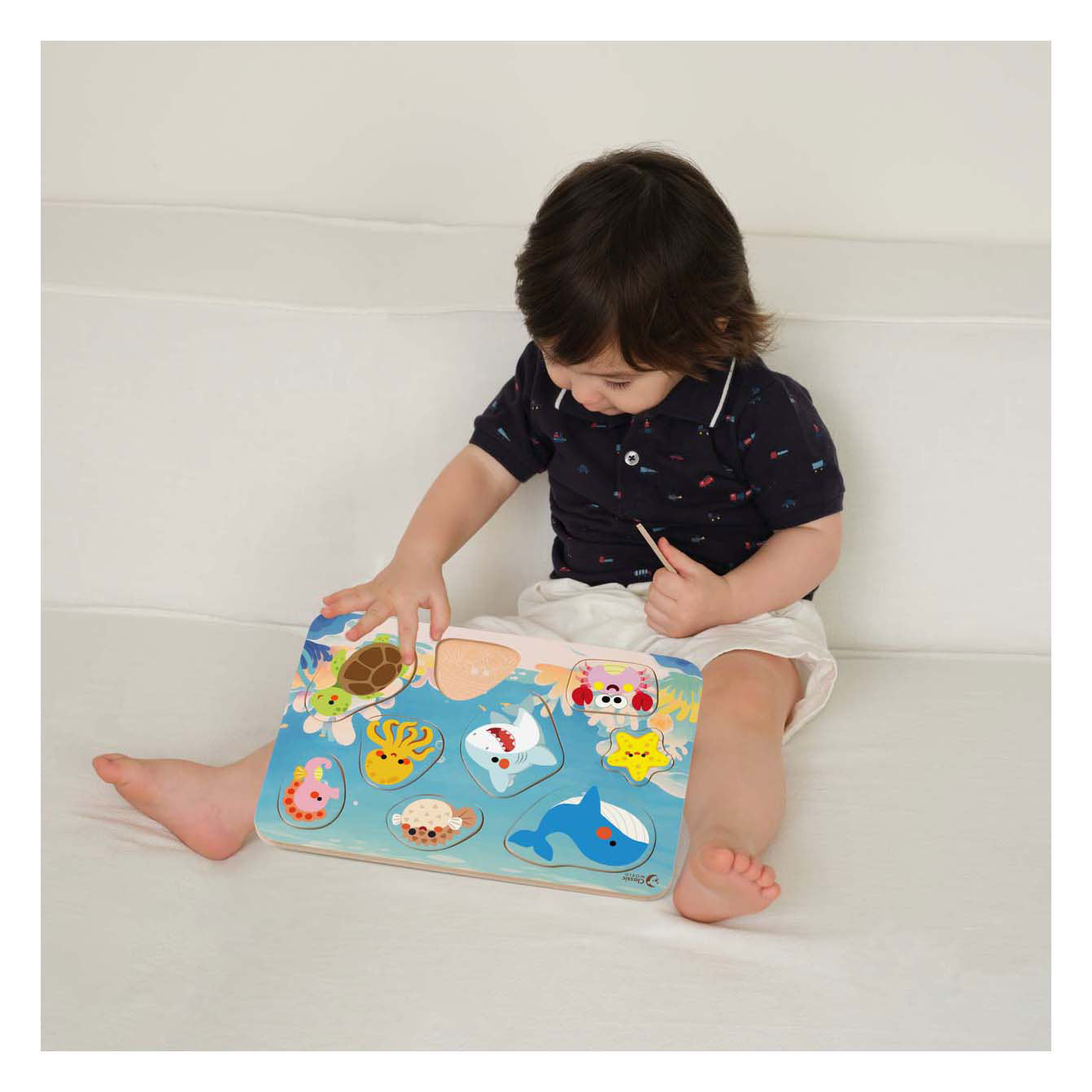 Puzzle en bois du monde classique océan - 9 pcs.