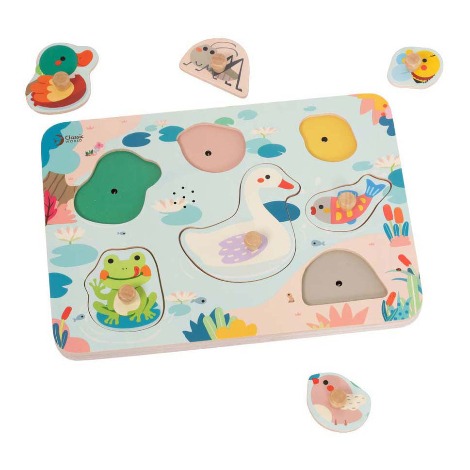 Piscine puzzle en bois du monde classique avec son