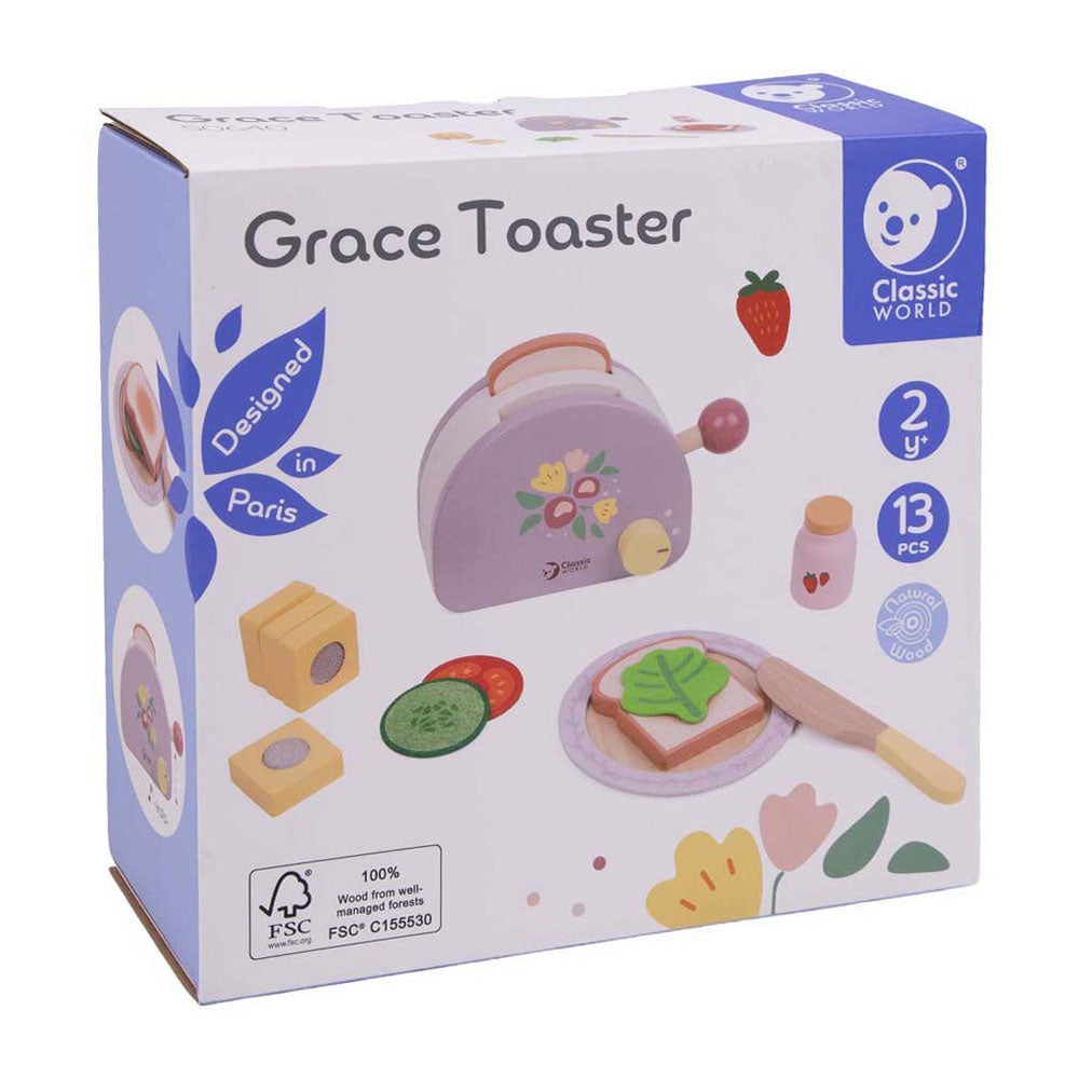 Grille-pain Grace en bois du monde classique
