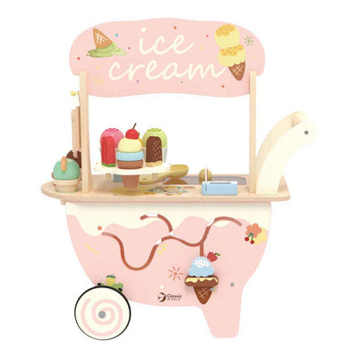 Chariot à glace en bois du monde classique