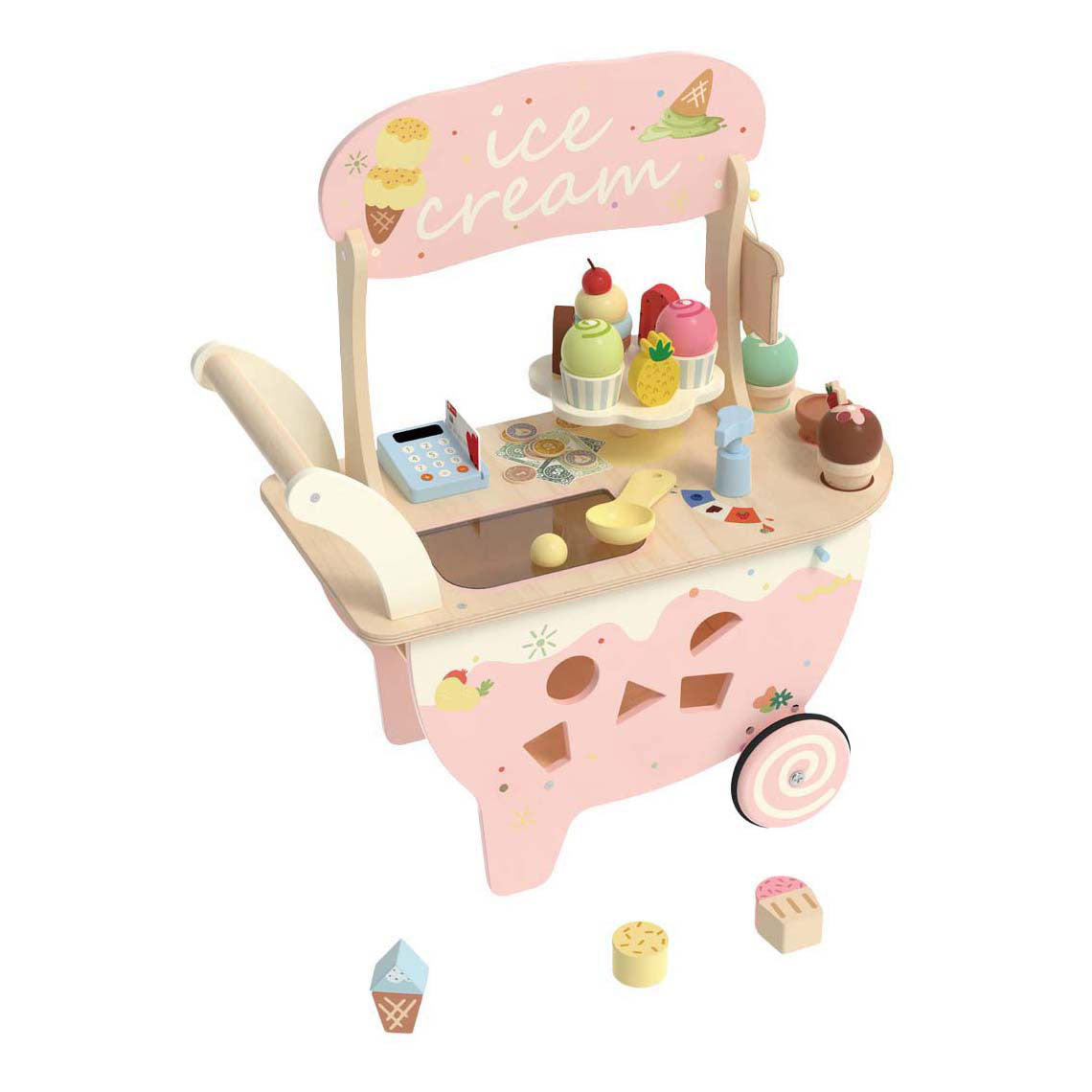 Chariot à glace en bois du monde classique