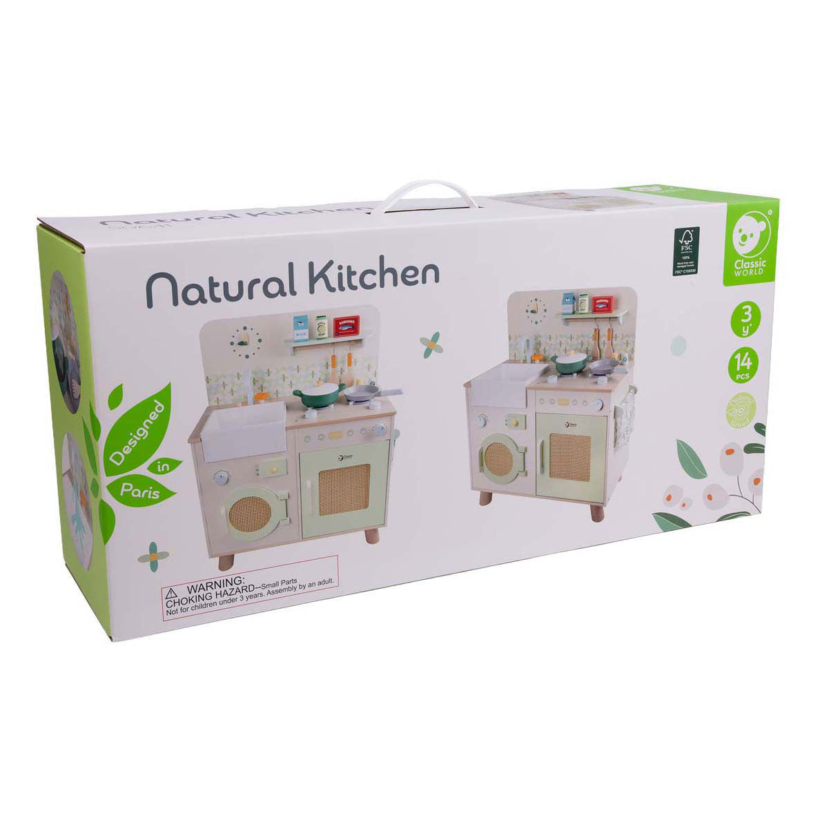 Cuisine en bois du monde classique avec accessoires - 14 pcs.