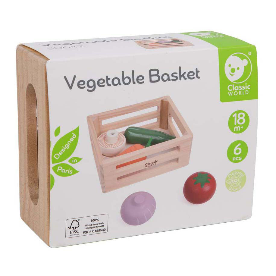 Caisse en bois du monde classique avec des légumes