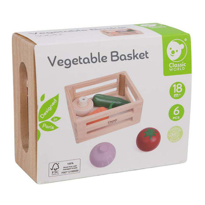 Caisse en bois du monde classique avec des légumes