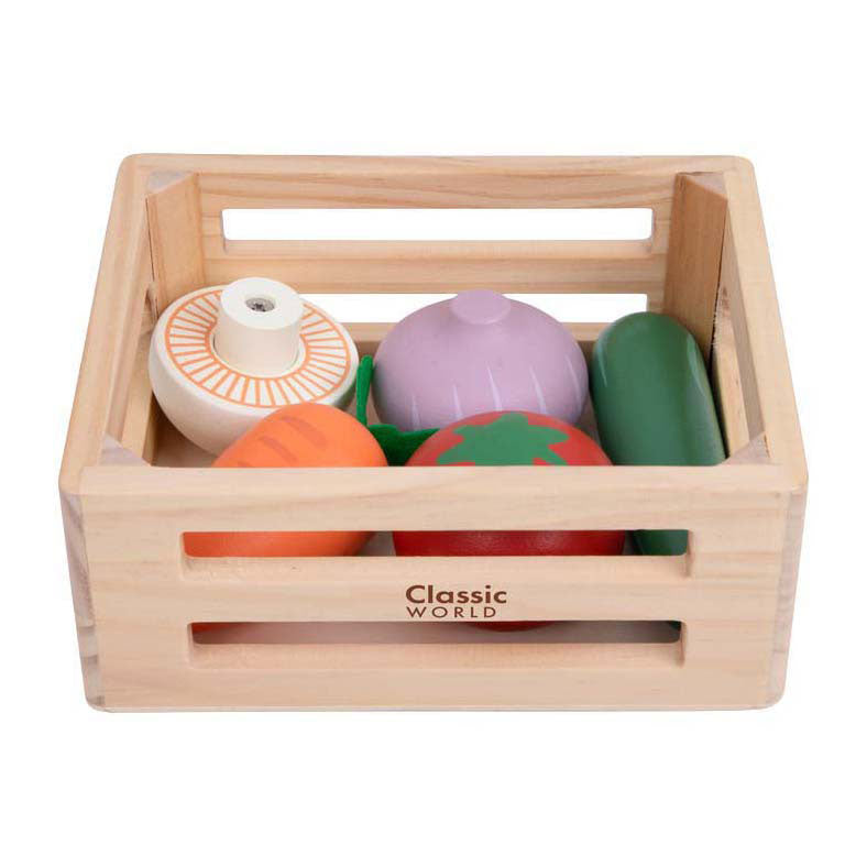 Caisse en bois du monde classique avec des légumes