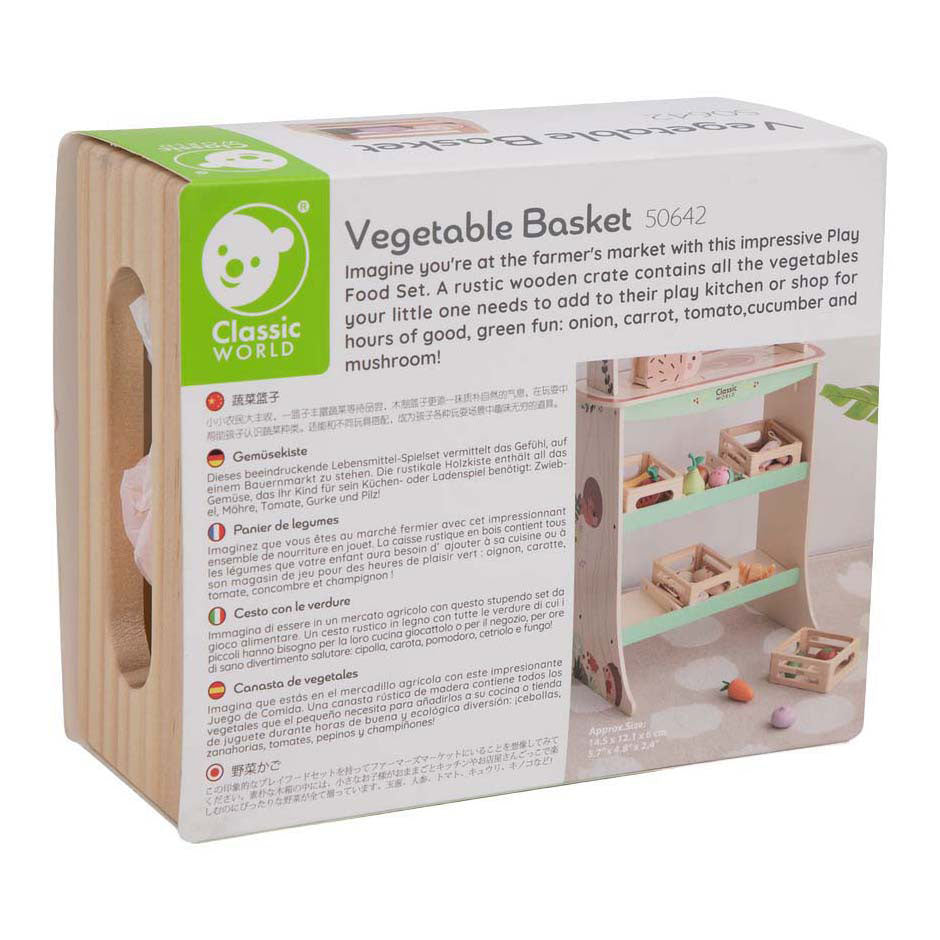Caisse en bois du monde classique avec des légumes