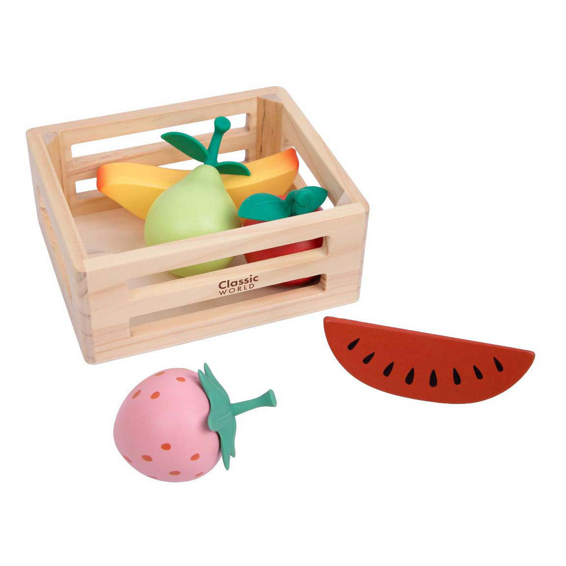 Caisse en bois du monde classique avec des fruits