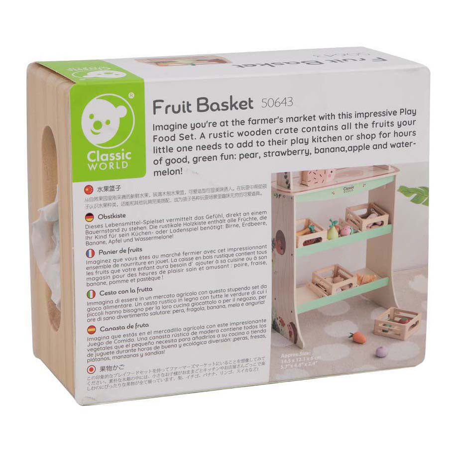 Caisse en bois du monde classique avec des fruits