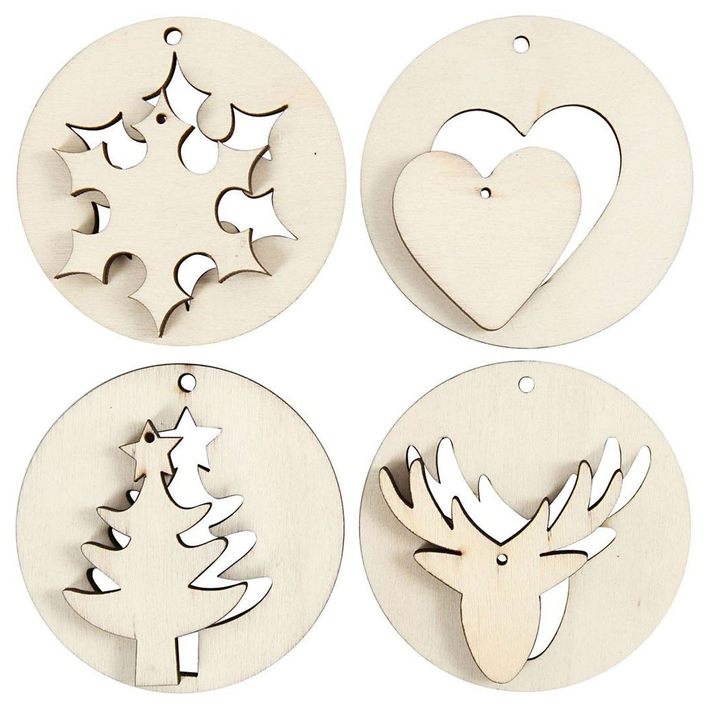 Cintres de Noël en bois 2in1, 8e.