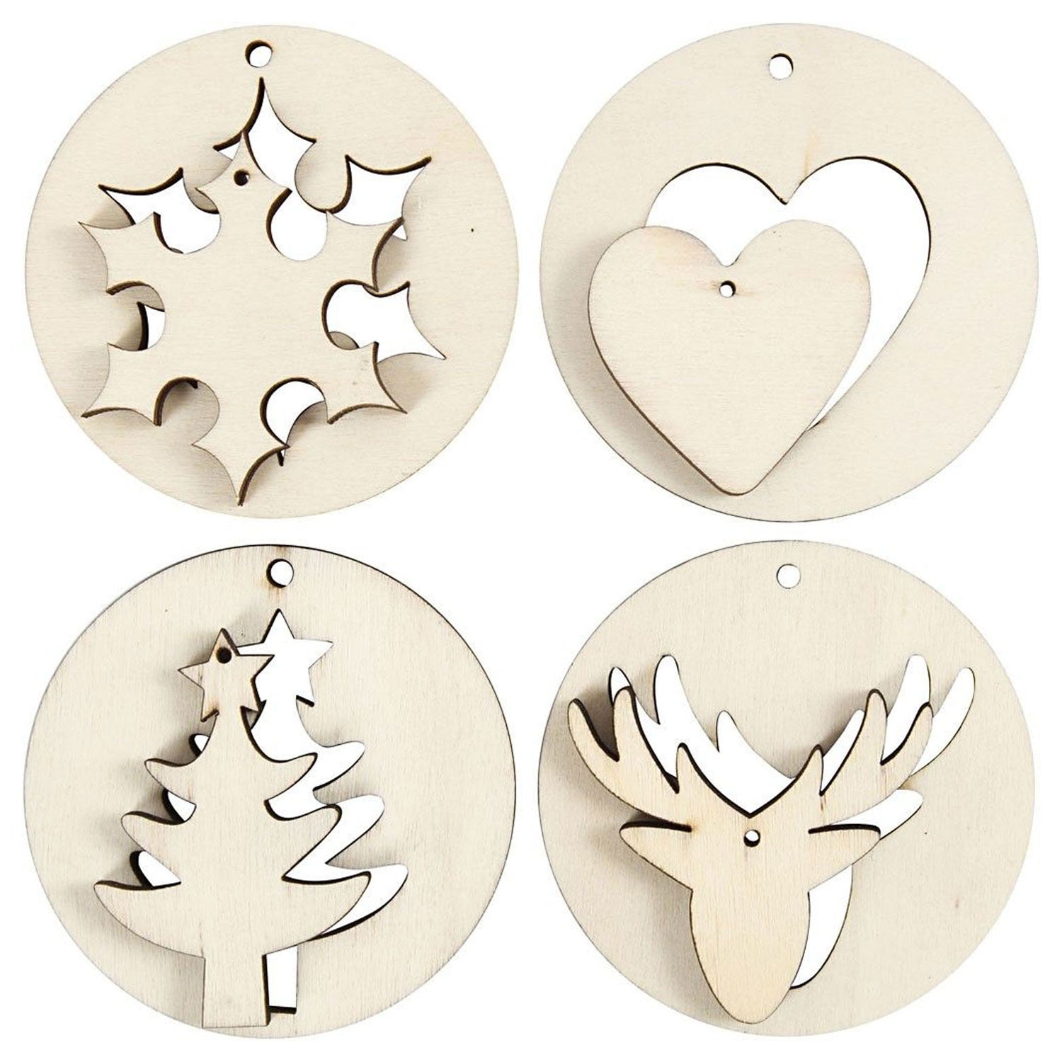 Cintres de Noël en bois 2in1, 8e.