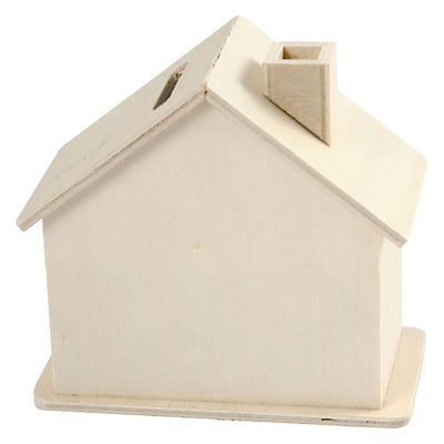 Maison de tirelire en bois