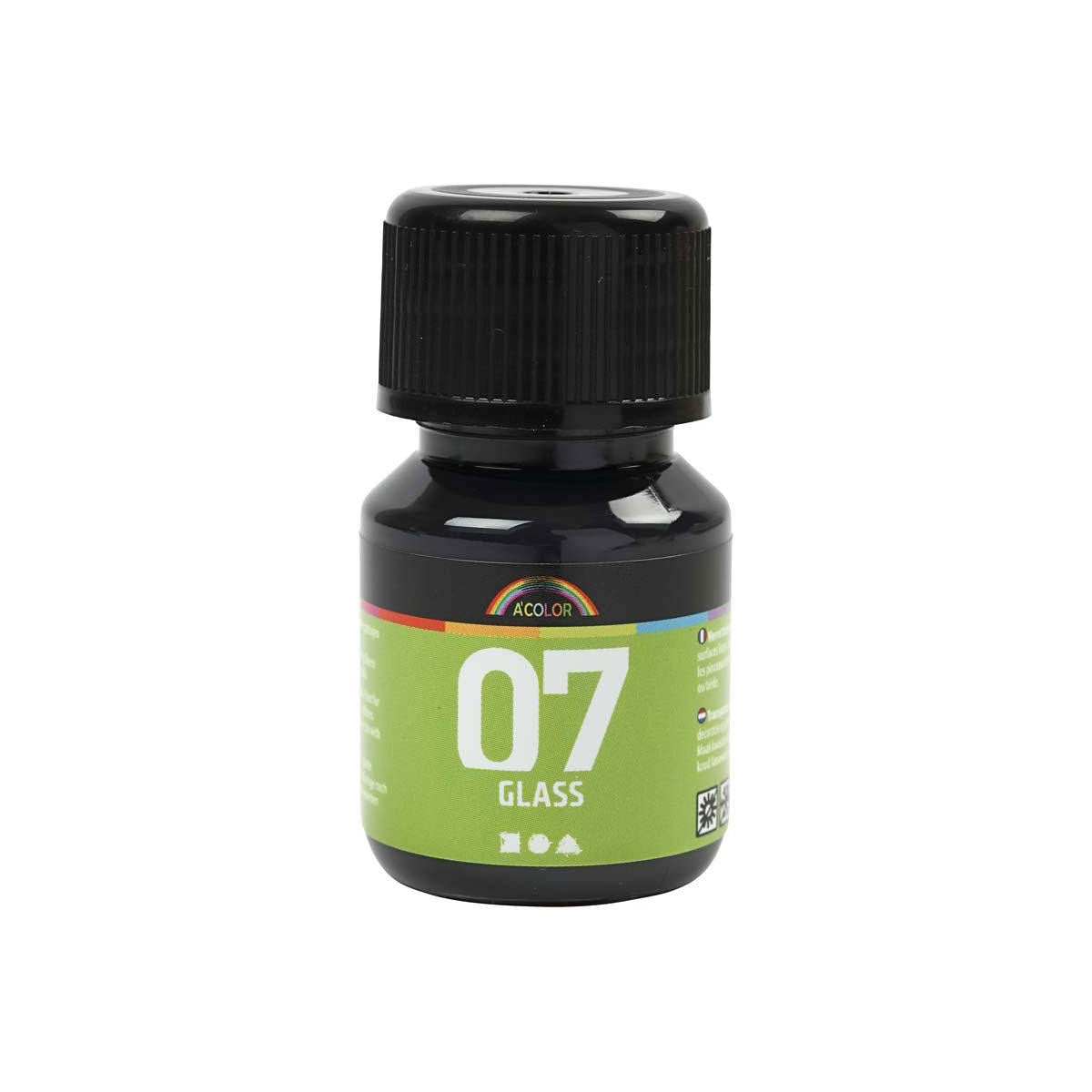 Peinture en verre permanente - noir, 30 ml