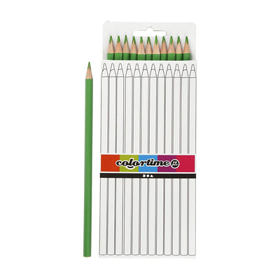 Crayons de couleur triangulaire - vert clair, 12e.